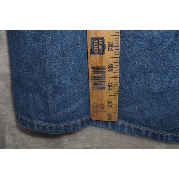 Faded Glory Denim Button Front Tank Dress Women’s Large Dark Wash Y2K - Picture 9 of 9